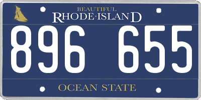 RI license plate 896655