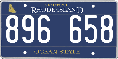 RI license plate 896658