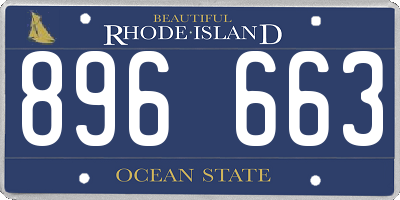 RI license plate 896663
