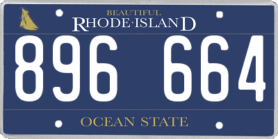 RI license plate 896664