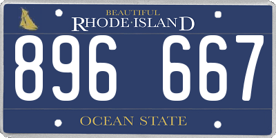 RI license plate 896667
