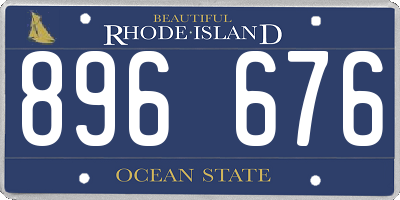 RI license plate 896676