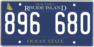 RI license plate 896680