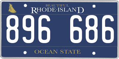 RI license plate 896686