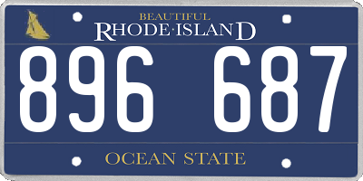 RI license plate 896687
