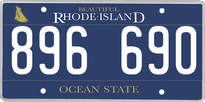 RI license plate 896690
