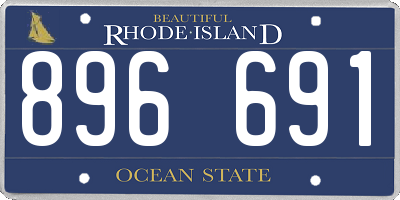 RI license plate 896691