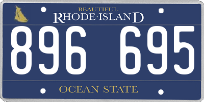 RI license plate 896695