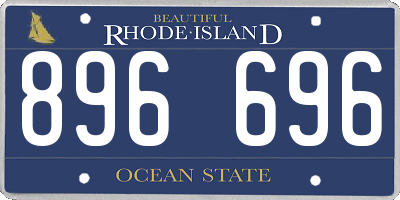 RI license plate 896696