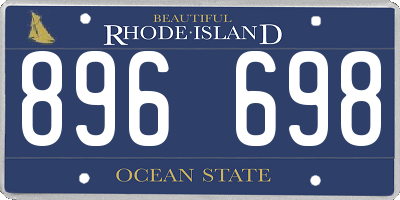 RI license plate 896698