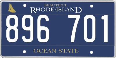 RI license plate 896701