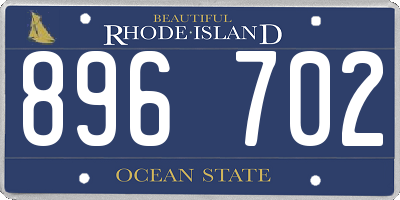 RI license plate 896702