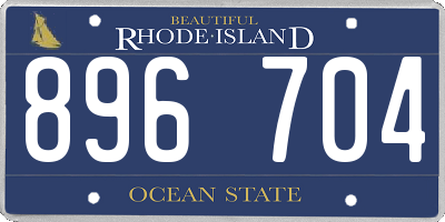 RI license plate 896704