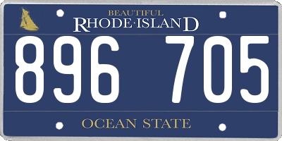 RI license plate 896705