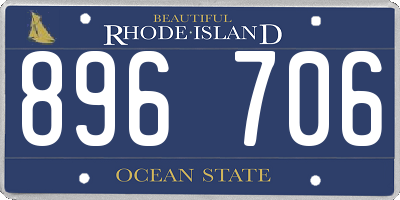 RI license plate 896706