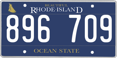 RI license plate 896709