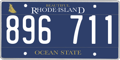 RI license plate 896711