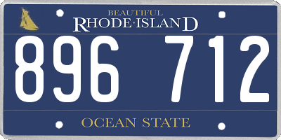 RI license plate 896712