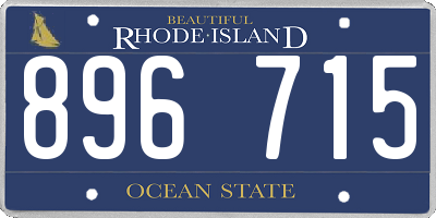 RI license plate 896715