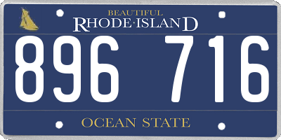 RI license plate 896716