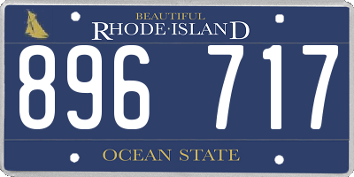 RI license plate 896717