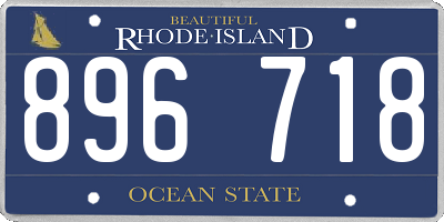 RI license plate 896718