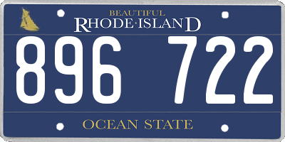 RI license plate 896722