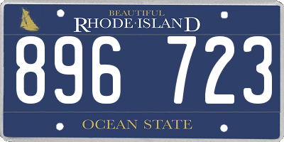 RI license plate 896723