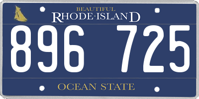 RI license plate 896725