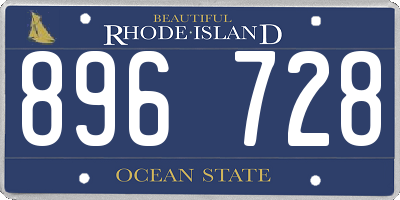 RI license plate 896728