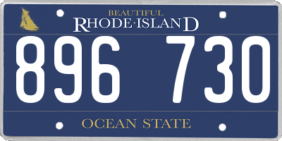 RI license plate 896730