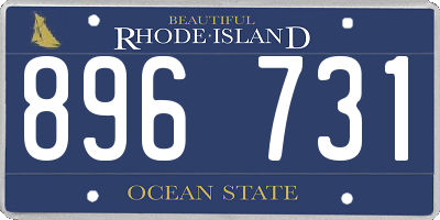 RI license plate 896731