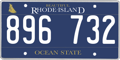 RI license plate 896732