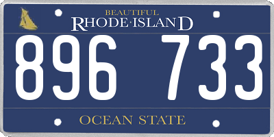 RI license plate 896733