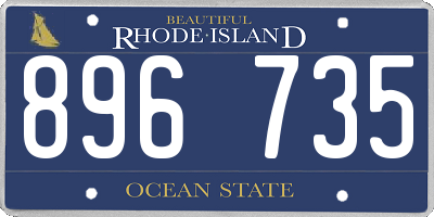 RI license plate 896735