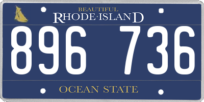 RI license plate 896736