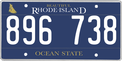 RI license plate 896738