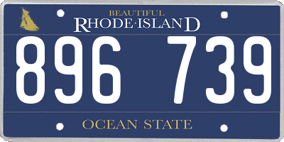 RI license plate 896739