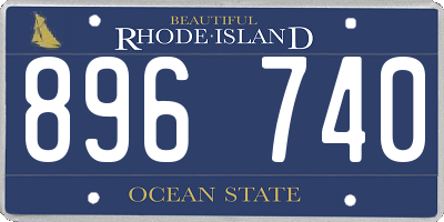 RI license plate 896740