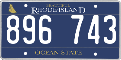 RI license plate 896743