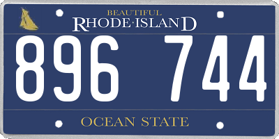 RI license plate 896744