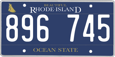 RI license plate 896745