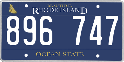 RI license plate 896747