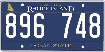 RI license plate 896748