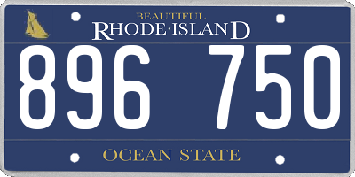 RI license plate 896750