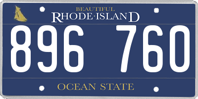 RI license plate 896760