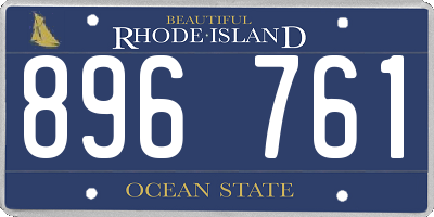 RI license plate 896761