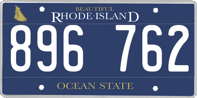 RI license plate 896762