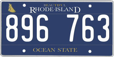 RI license plate 896763