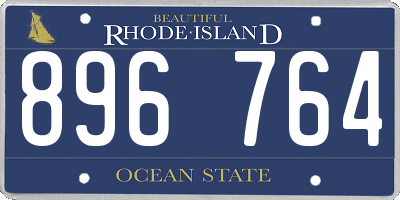 RI license plate 896764